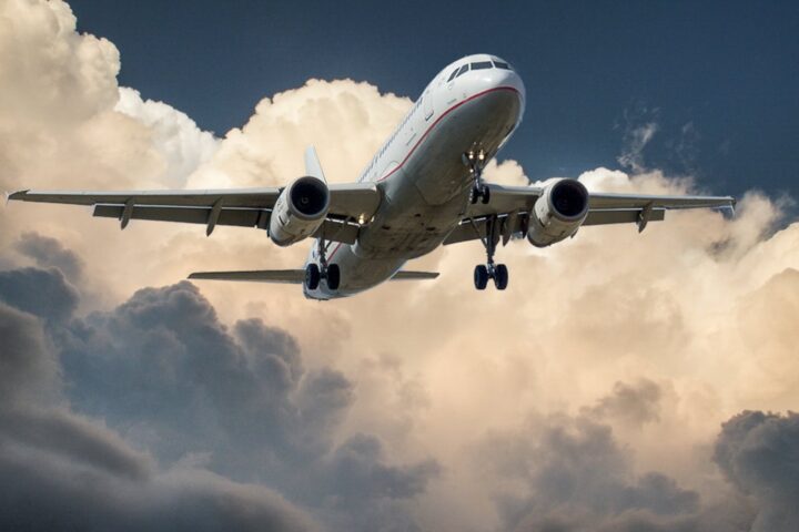 jet cloud landing aircraft