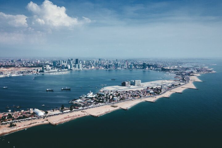 aerial photo of buildings near coast