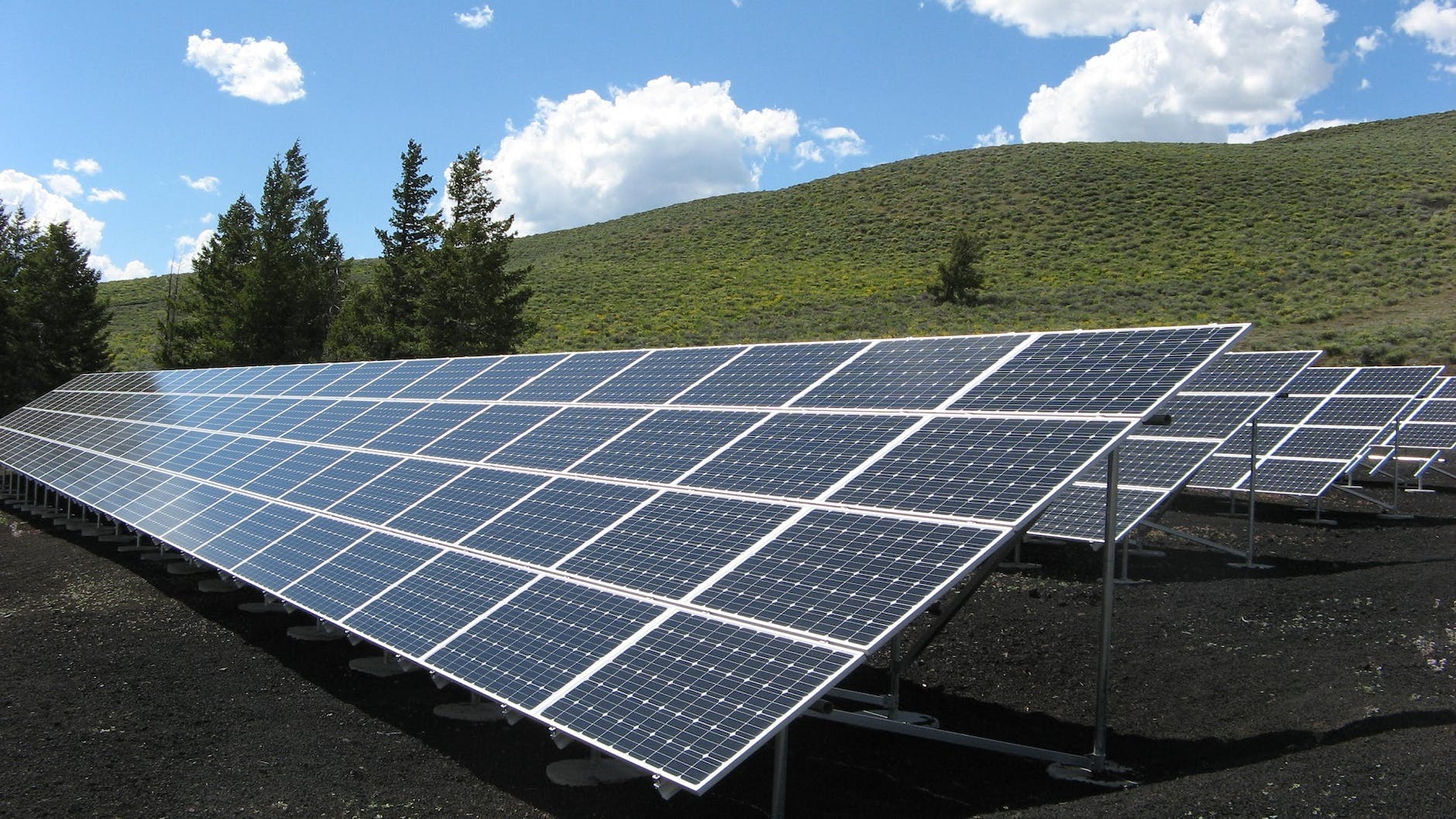 black and silver solar panels