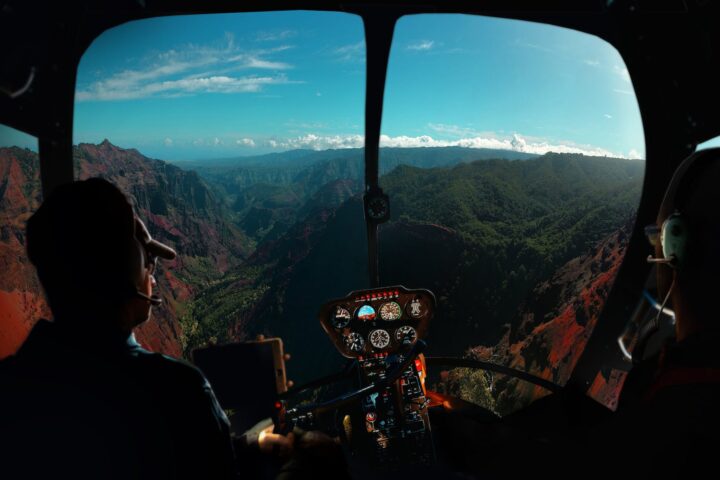 two pilot inside aircraft