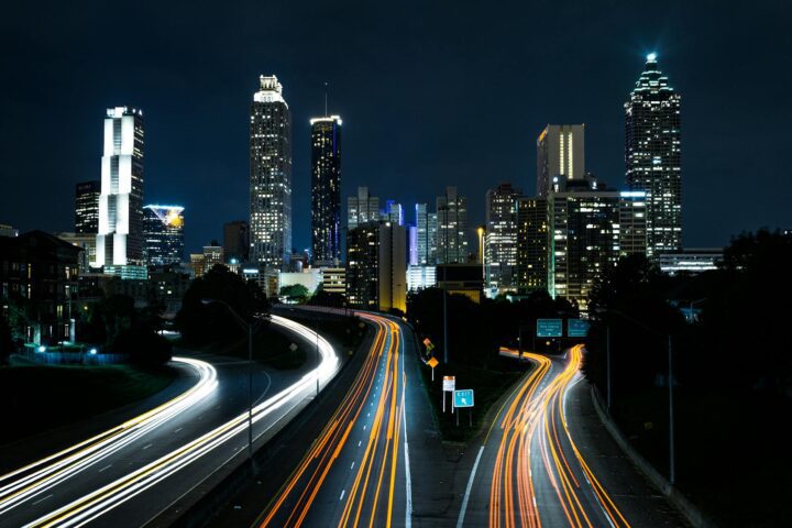 time lapse cars on fast motion