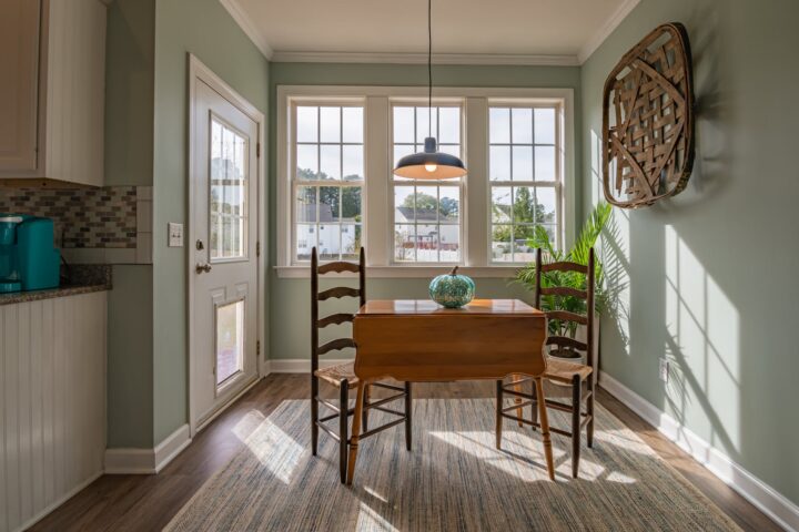 brown wooden table